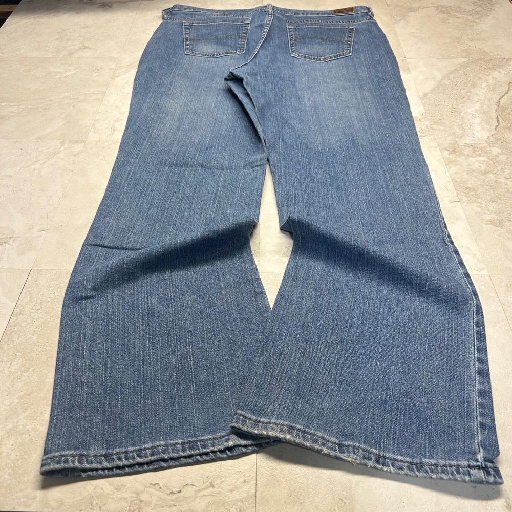 Lee Natural Bootcut Jeans Blue Women Size 18 Medium Wash Stretch Denim 0962